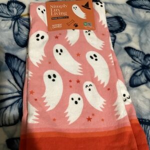 New Halloween Simply Lux Living Ghost Kitchen Towels -2 pack